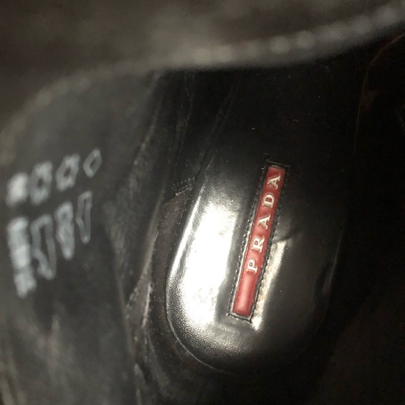 Prada Black Leather Platform Booties | Size 38, Size 9 - Picture 5 of 8